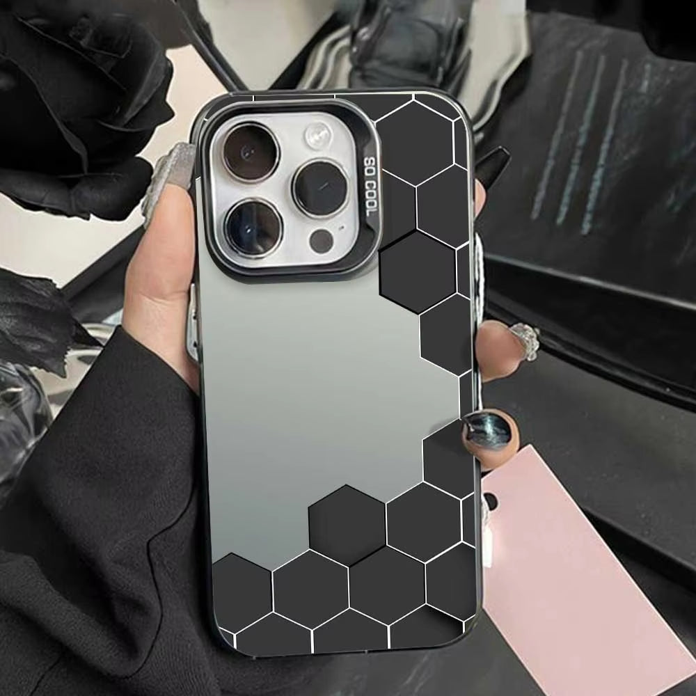 Case for Iphone 16 15 14 13 12 11 Pro Max 16 plus 15+ 14+ X XS Max XR 7 8 plus SE 2020 2022 2023 Silver IMD Phone Cover Casing