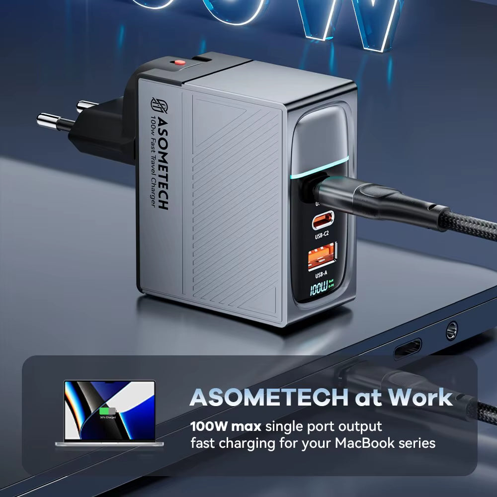 100W GaN Charger QC4.0 PD PPS Display Fast Charger