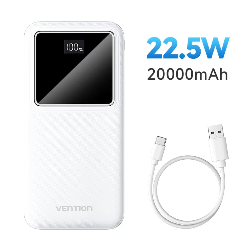 Power Bank 20000Mah with 22.5W PD Fast Charging Powerbank Portable Battery Charger for Iphone 15 14 13 12 Pro Max Xiaomi