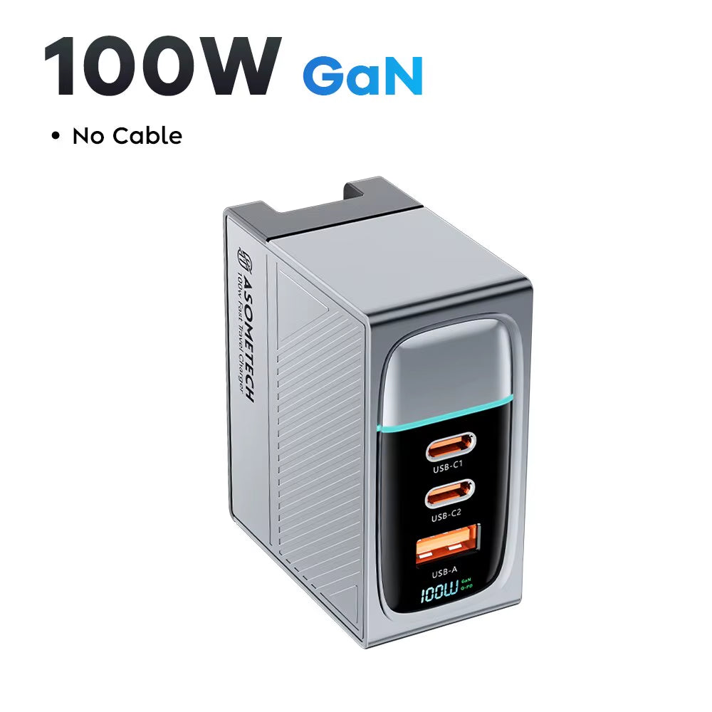 100W GaN Charger QC4.0 PD PPS Display Fast Charger
