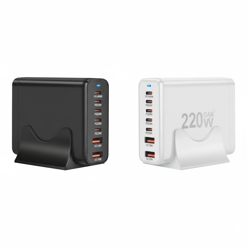 220W GaN Fast Charger 8-Port