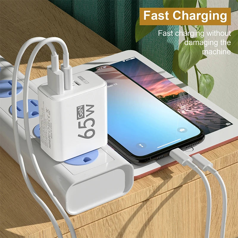 65W GaN USB Type-C & PD 3.0 Fast Charger