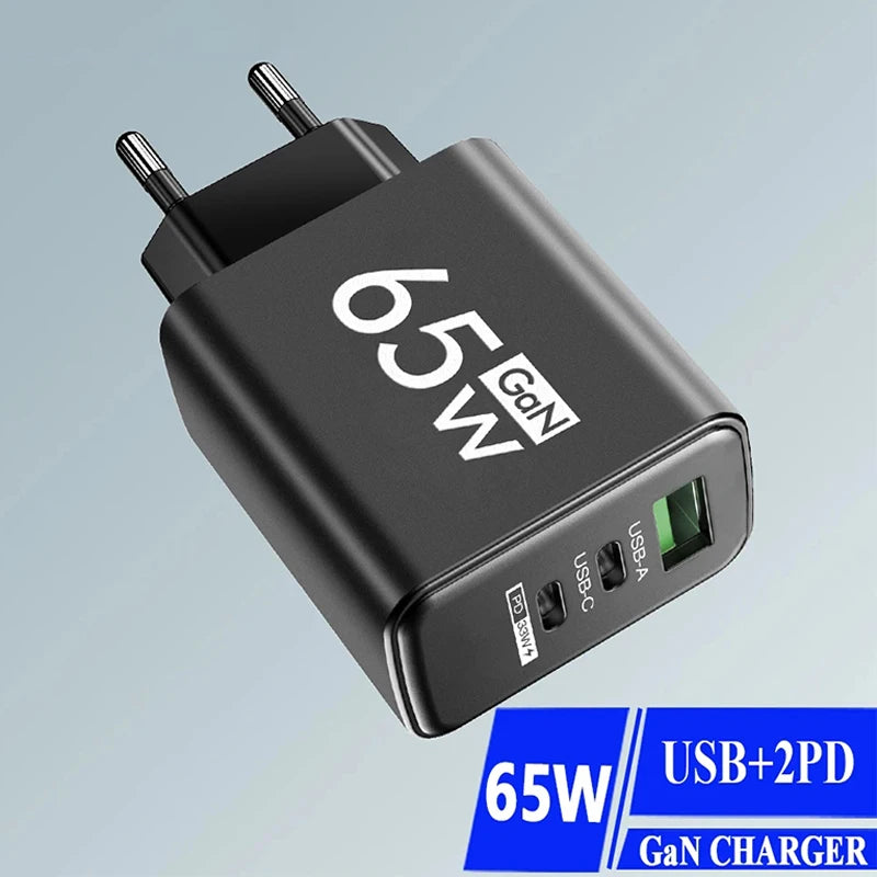 65W GaN USB Type-C & PD 3.0 Fast Charger