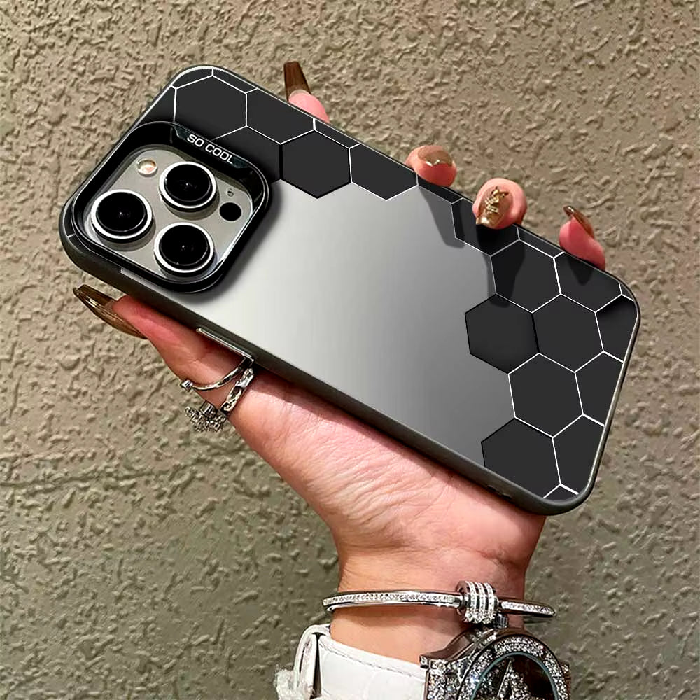 Case for Iphone 16 15 14 13 12 11 Pro Max 16 plus 15+ 14+ X XS Max XR 7 8 plus SE 2020 2022 2023 Silver IMD Phone Cover Casing