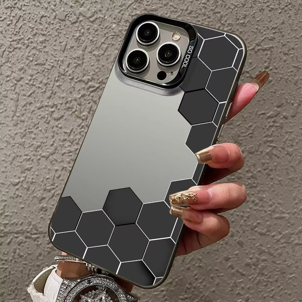 Case for Iphone 16 15 14 13 12 11 Pro Max 16 plus 15+ 14+ X XS Max XR 7 8 plus SE 2020 2022 2023 Silver IMD Phone Cover Casing