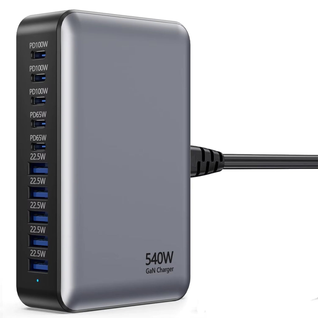 200/300/540/620W GaN High Power 10-Port Fast Charger